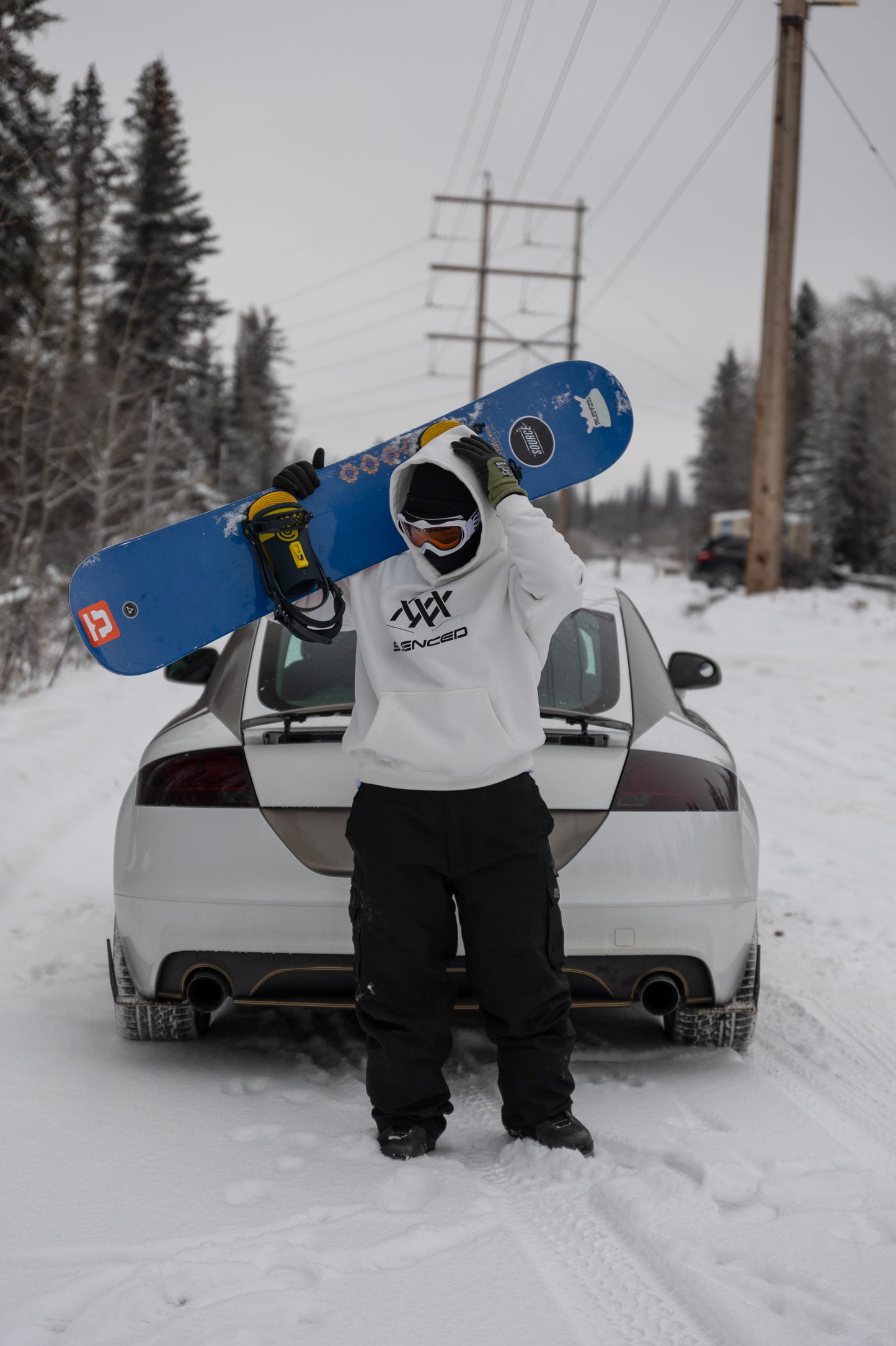 Whiteout Oversize Fleeced Hoodie