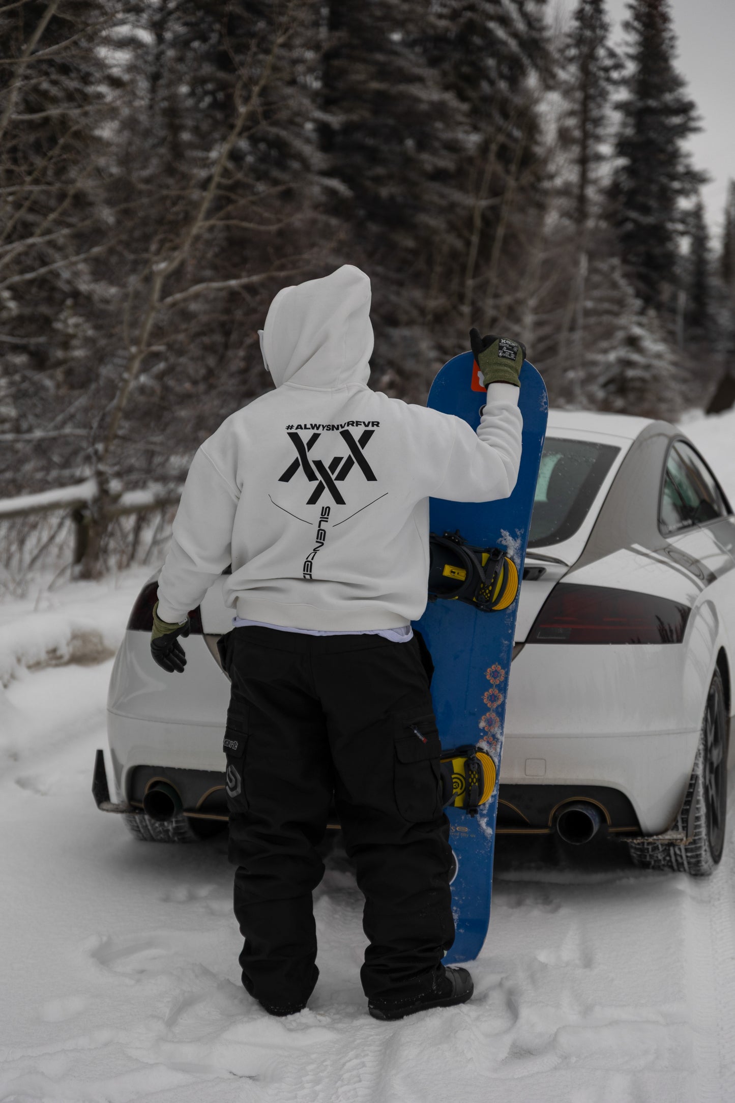 Whiteout Oversize Fleeced Hoodie