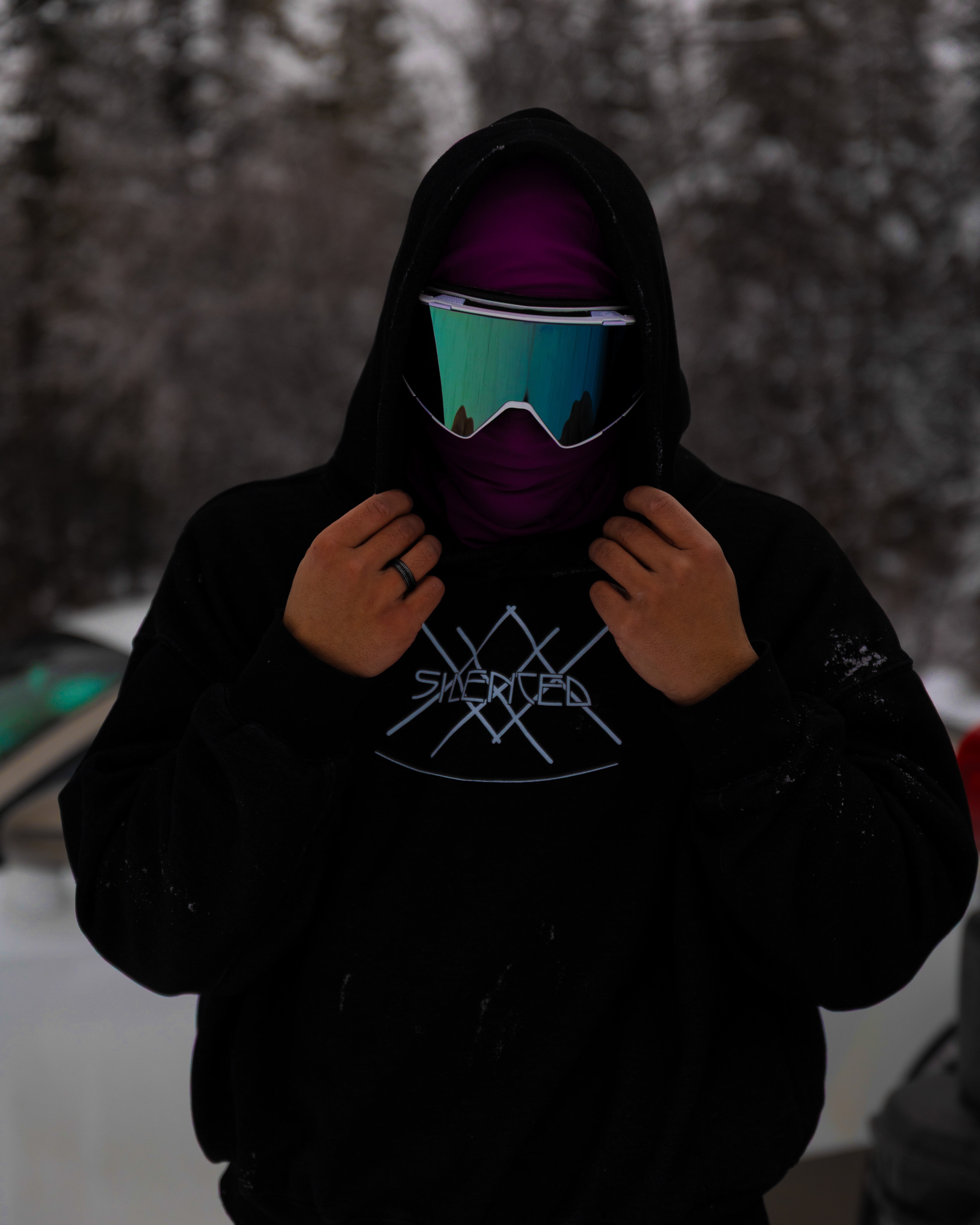 #ANF Legacy Logo Frayed Enzyme Washed Fleece Hoodie