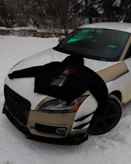 #ANF Legacy Logo Frayed Enzyme Washed Fleece Hoodie