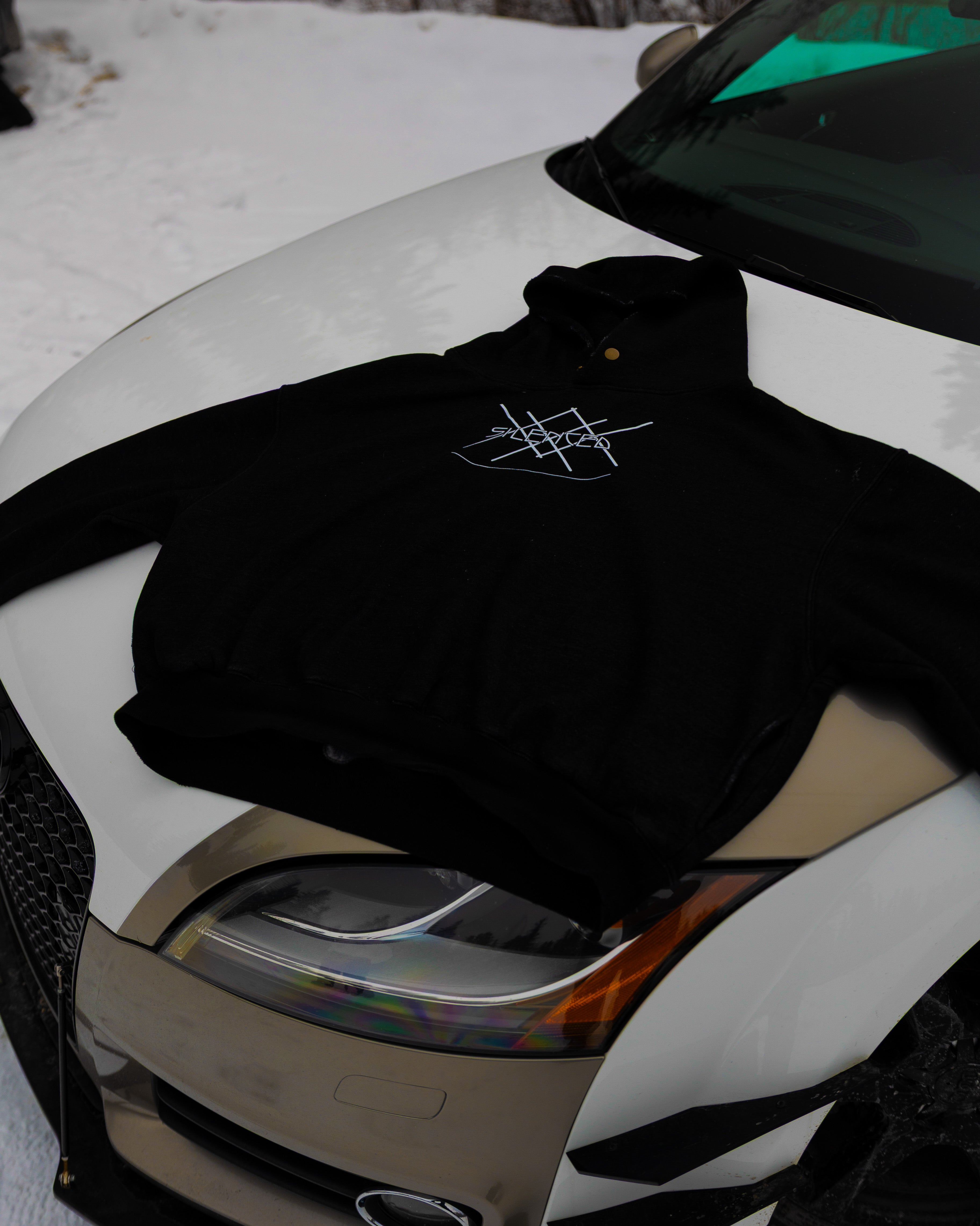 #ANF Legacy Logo Frayed Enzyme Washed Fleece Hoodie