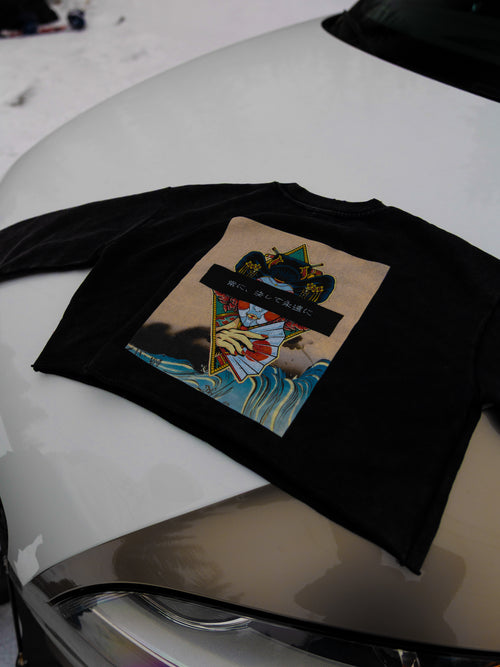 Legacy Logo Snow Washed Women's Cropped Sweatshirt