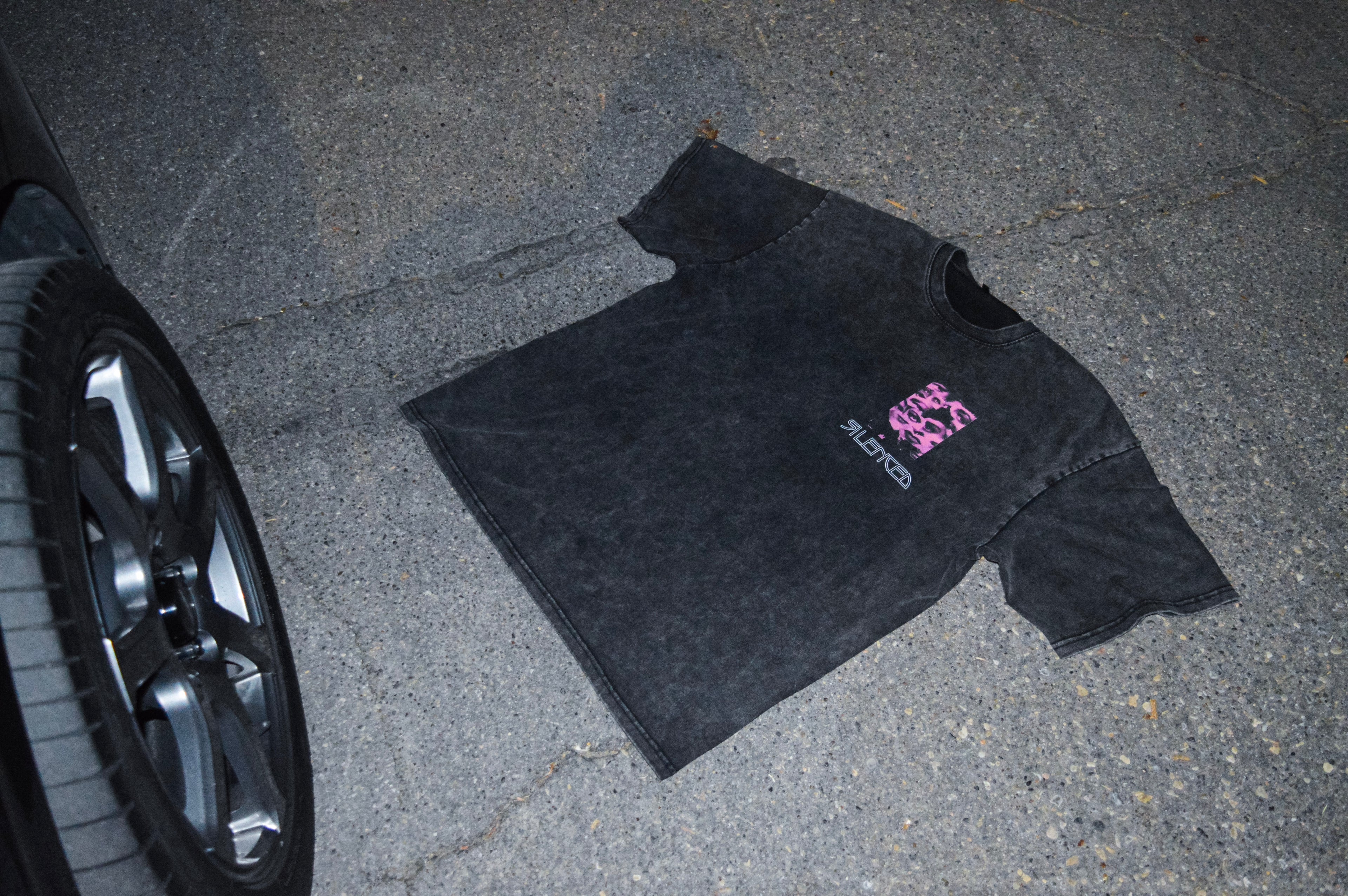 'you look lost in those eyes of yours' Acid Wash Oversize T-Shirt