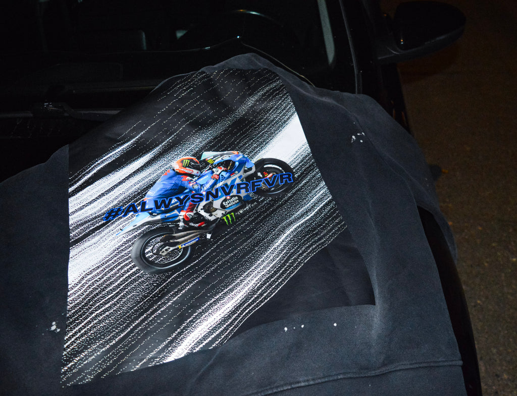 #alwysnvrfvr Suzuki Ecstar Vintage Wash Frayed Fleece Hoodie